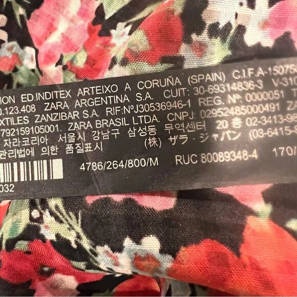 Zara Dress Maxi Floral Ruffle Tiered 4786/264/800/M Size Medium - Picture 11 of 11